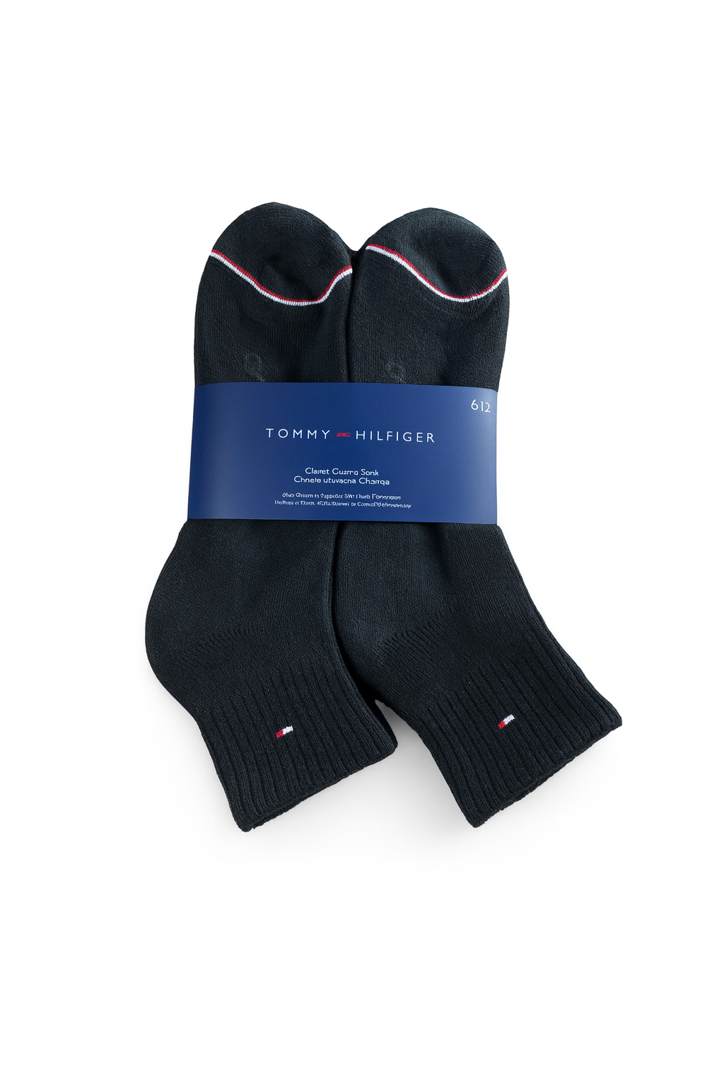 Calcetas Tommy H negras con bandera en frente