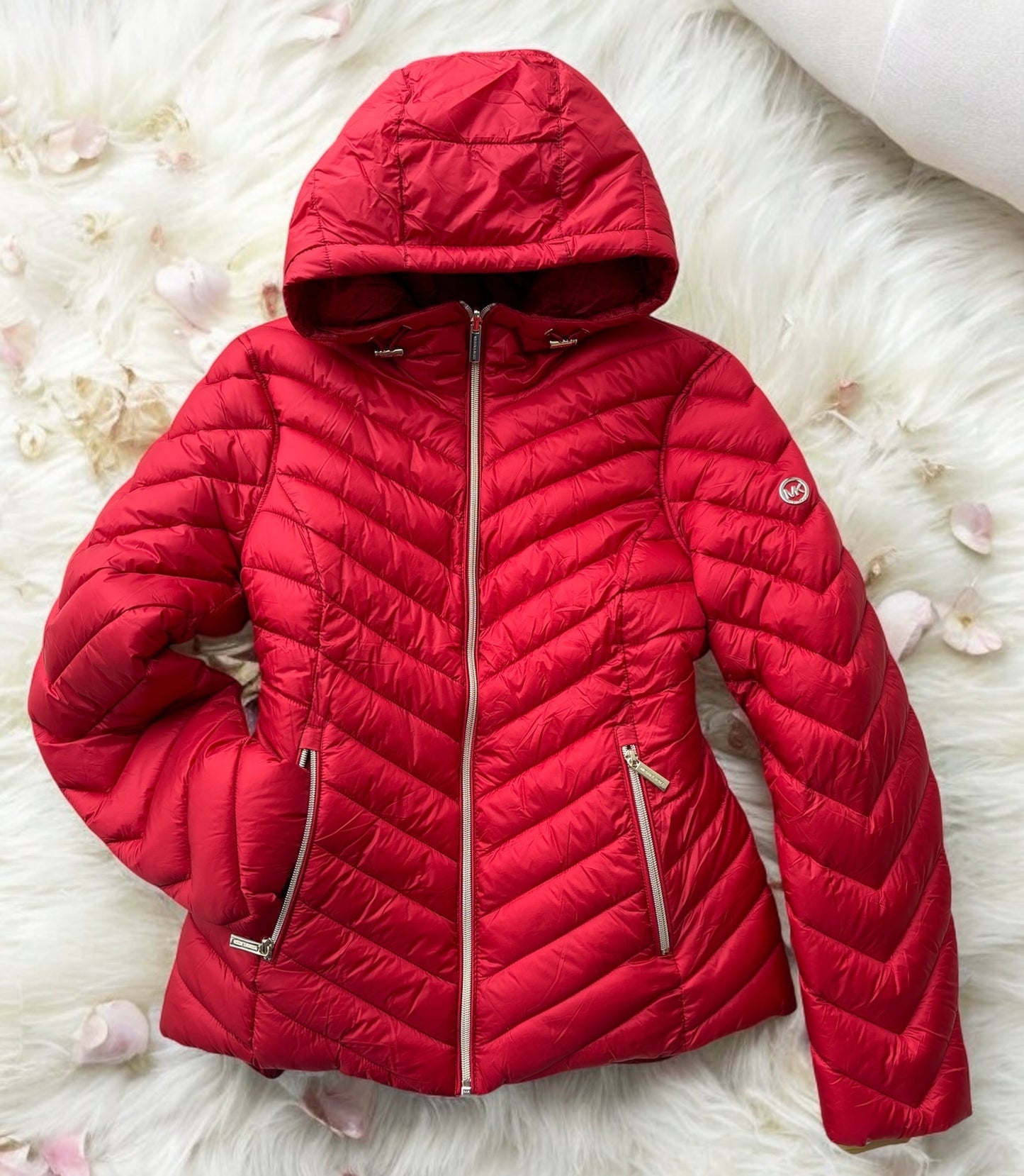 Chamarra Michael K roja monogram doble vista