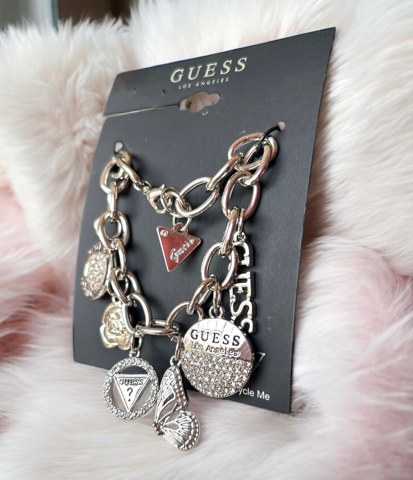 Pulsera Guess cadena plateada