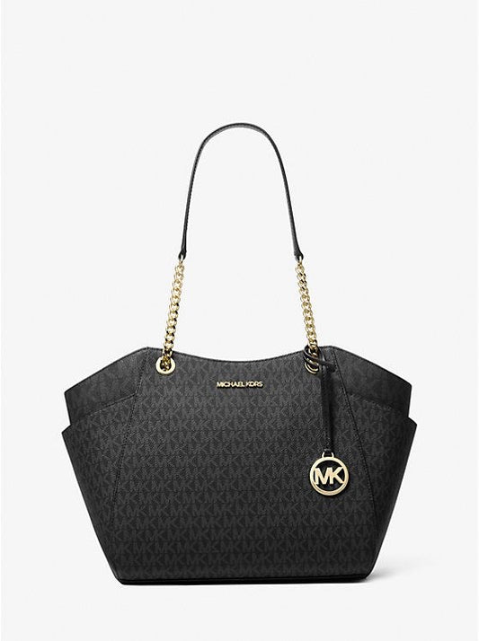 Tote Michael k Jet Set Bag negra con monogram
