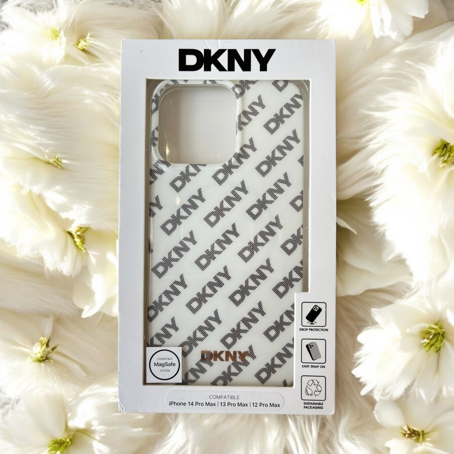 Protector DKNY blanco/negro