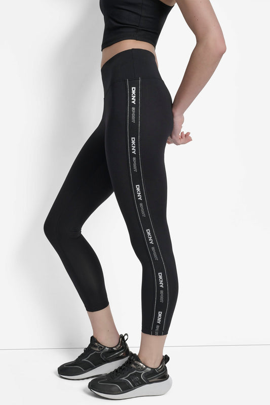 Leggings DKNY Sport con letras plateadas a los costados