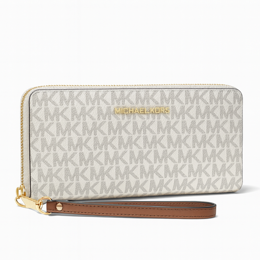 Cartera Michael k jet set Travel continental grande vanilla