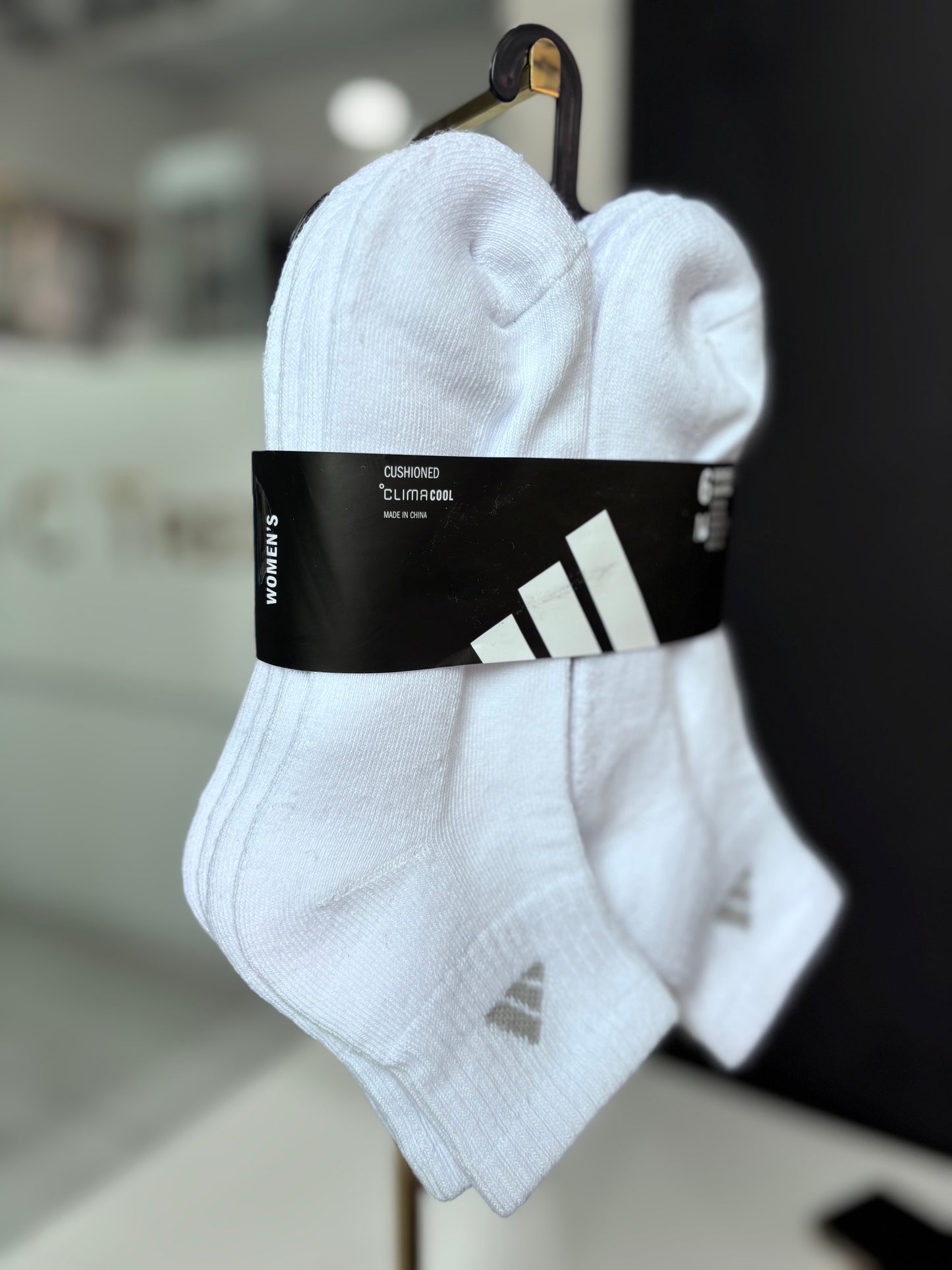 Calcetas Adidas blancas con logo gris 6 pares