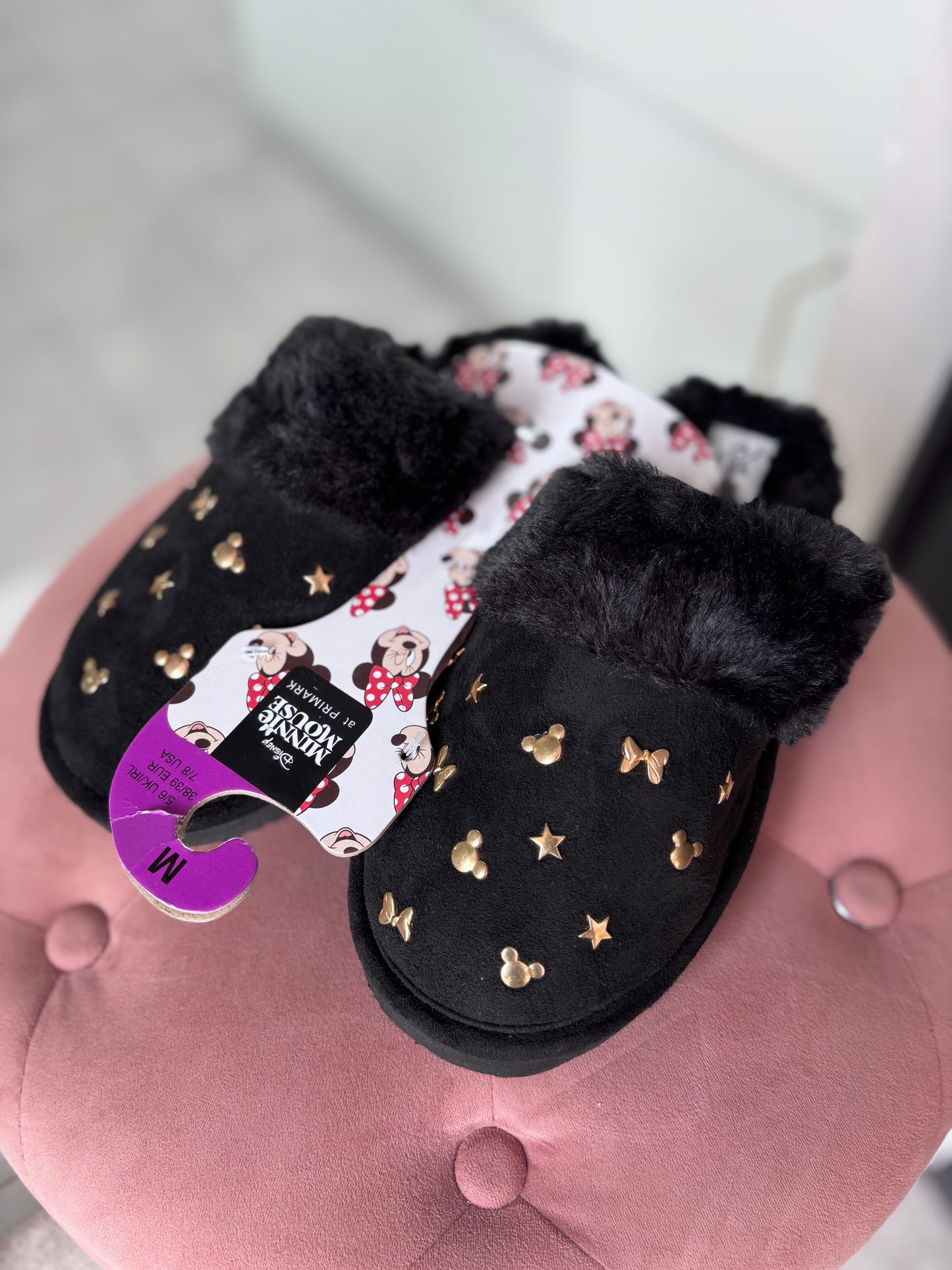 Pantuflas Primark Disney de Minnie negras