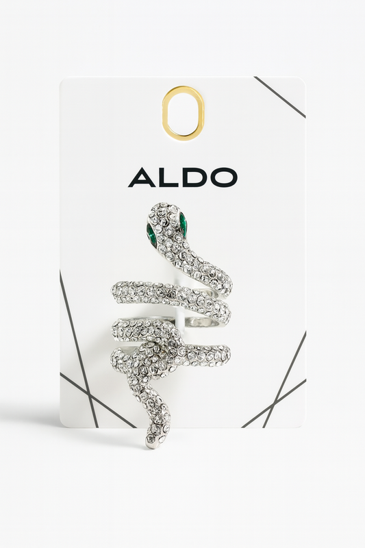 Anillo Aldo serpiente plateado