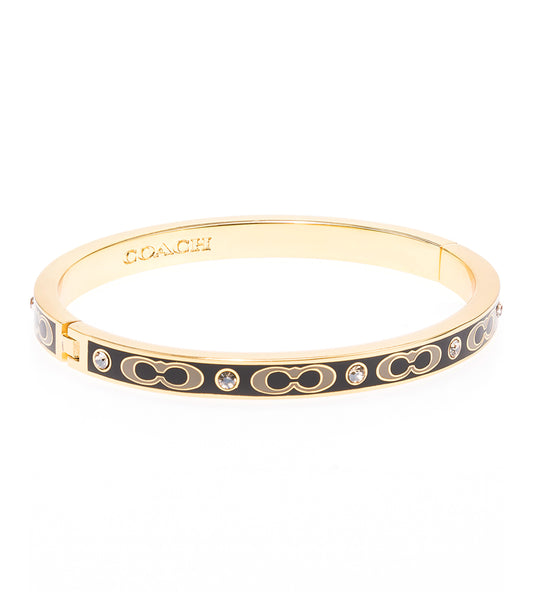 Brazalete Coach dorado/negro