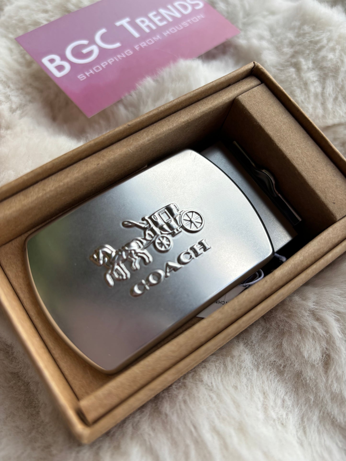 Hebilla Coach plateada