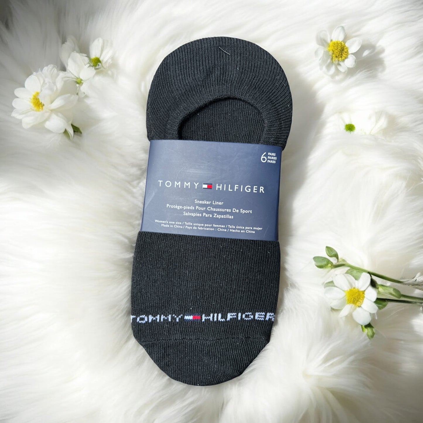 Protectores Tommy H negro con letras blancas