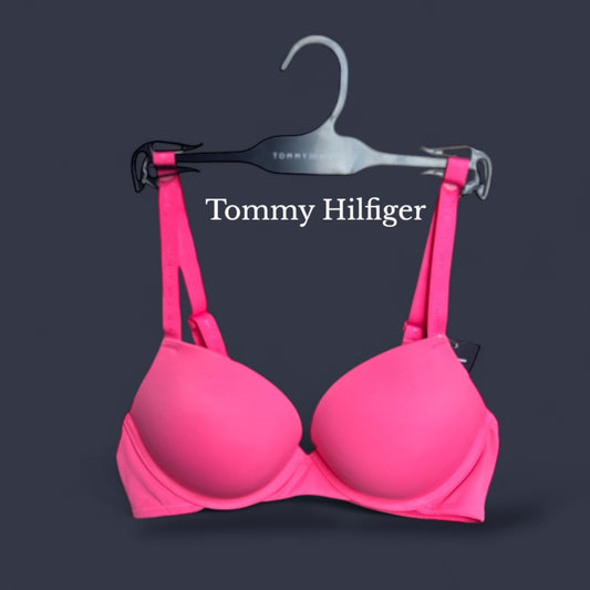 Brasier Tommy H rosa con tirantes grabados