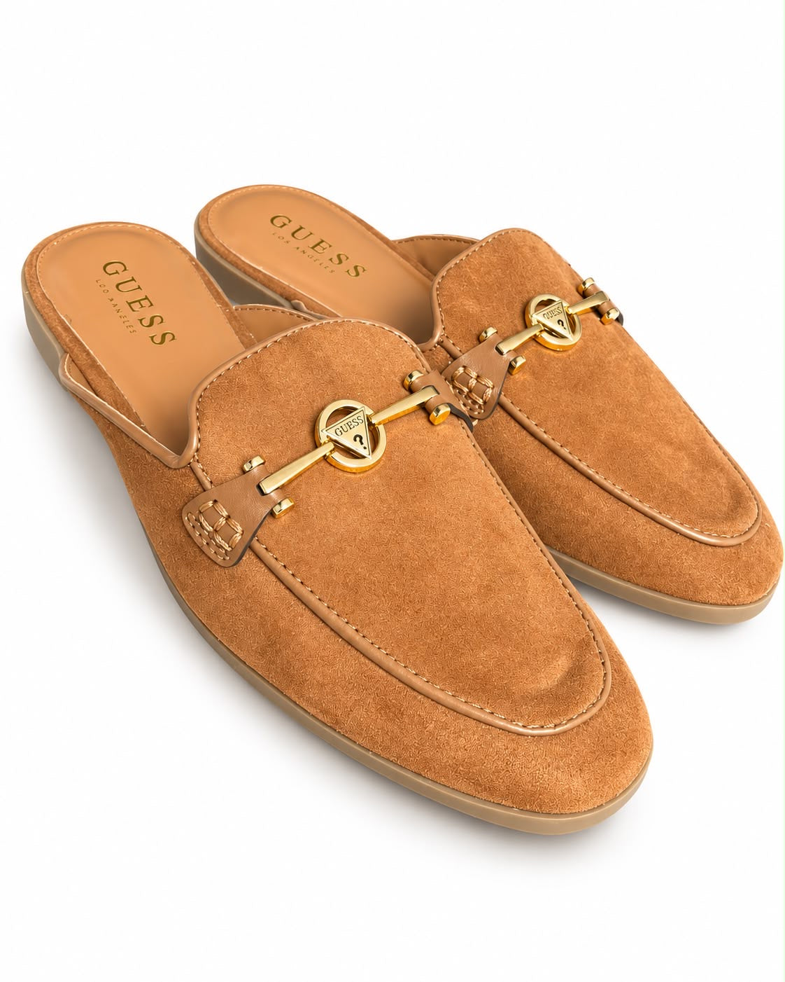 Flats Guess Camel de gamuza