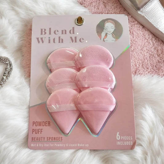 Esponjas para maquillaje PowerPoint Puff 6pack rosas