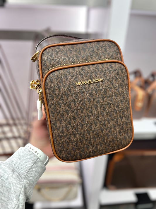 Crossbody Michael K chocolate/camel