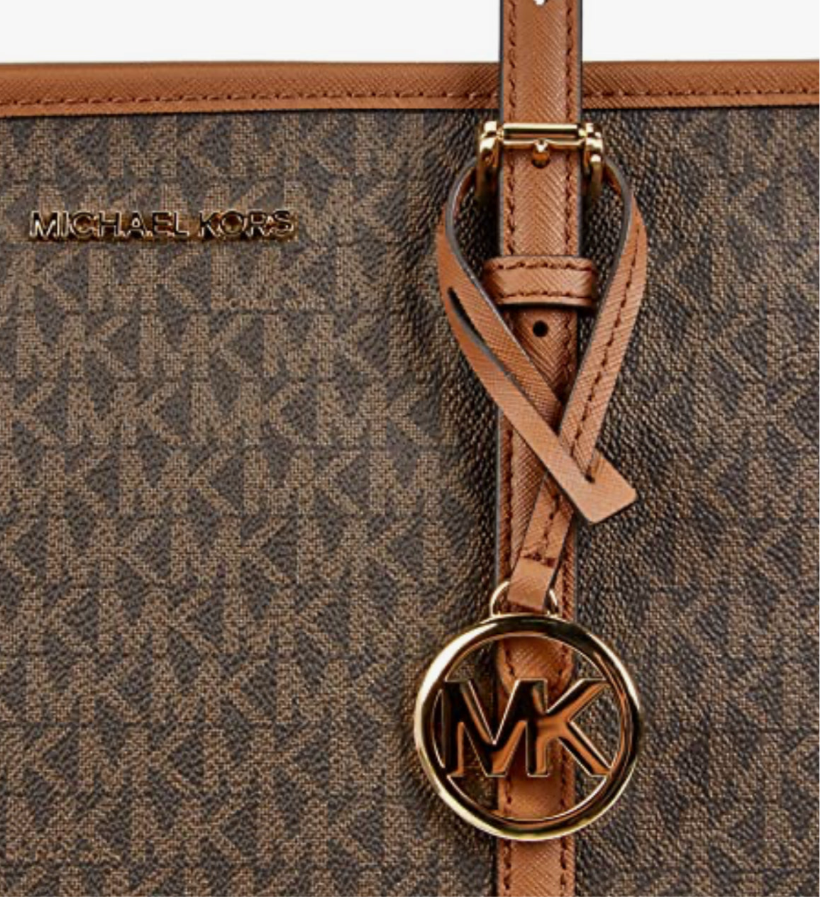 Tote Bag Michael k Jet Set Travel marrón/chocolate con monogram