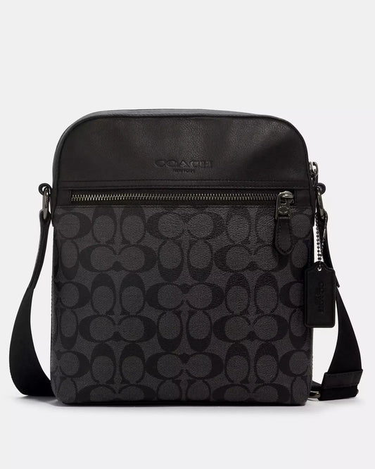 Mariconera coach gris/negro
