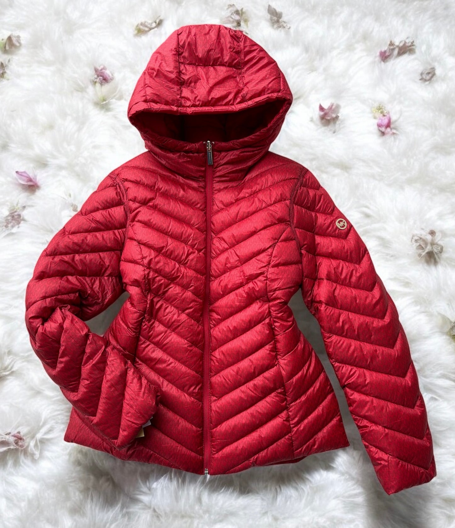 Chamarra Michael K roja monogram doble vista