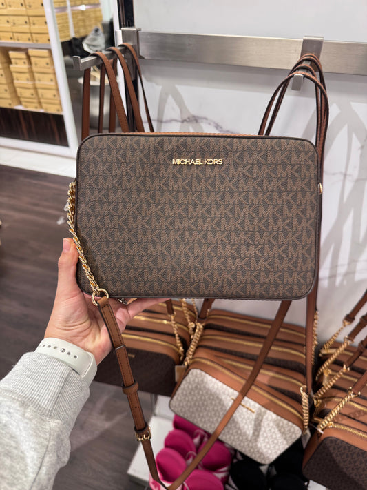 Crossbody Michael K chocolate/cafe básica