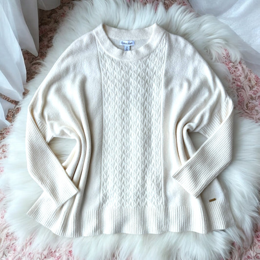 Suéter Calvin K beige de punto