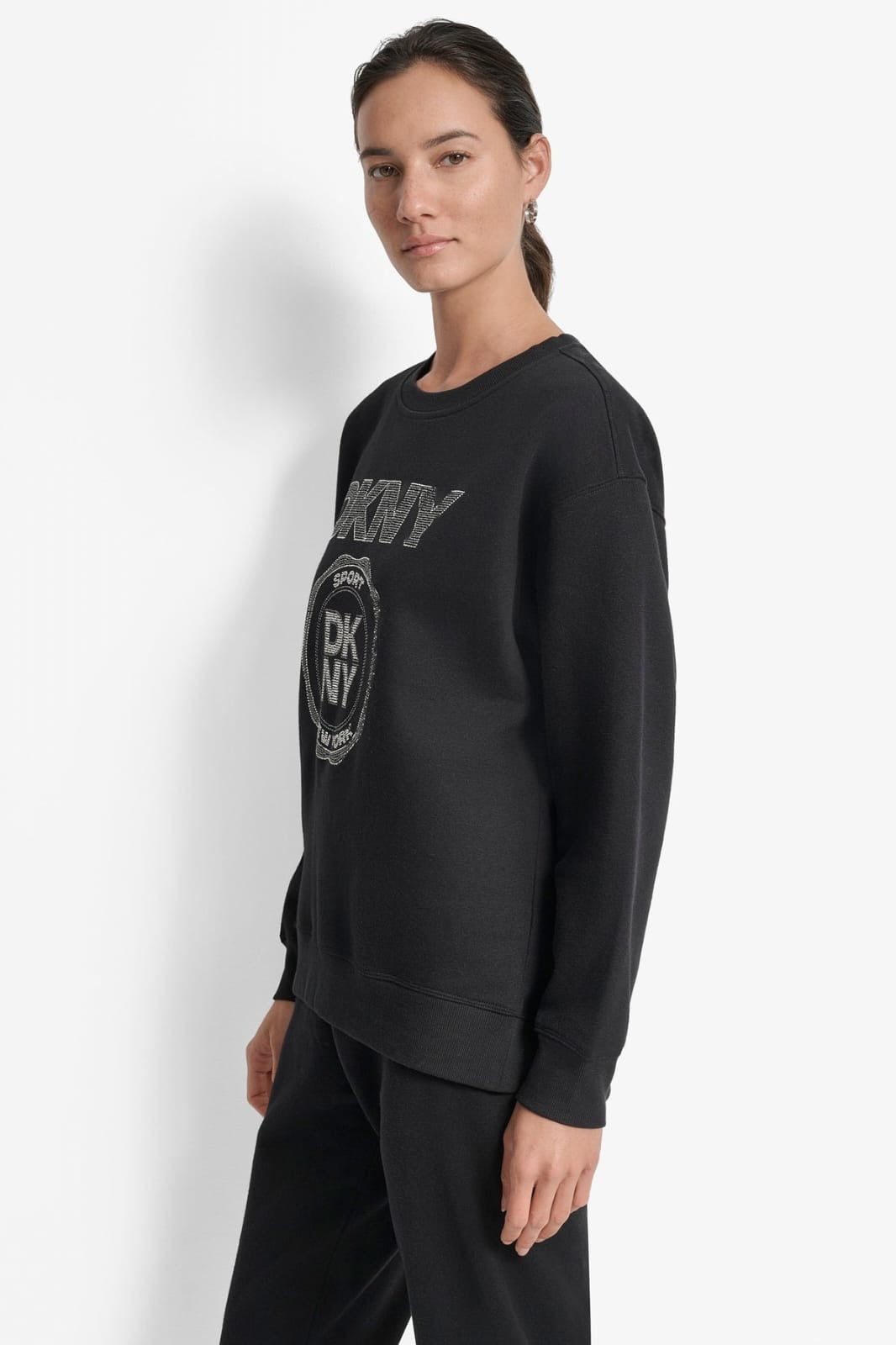 Sudadera DKNY negra con brillos
