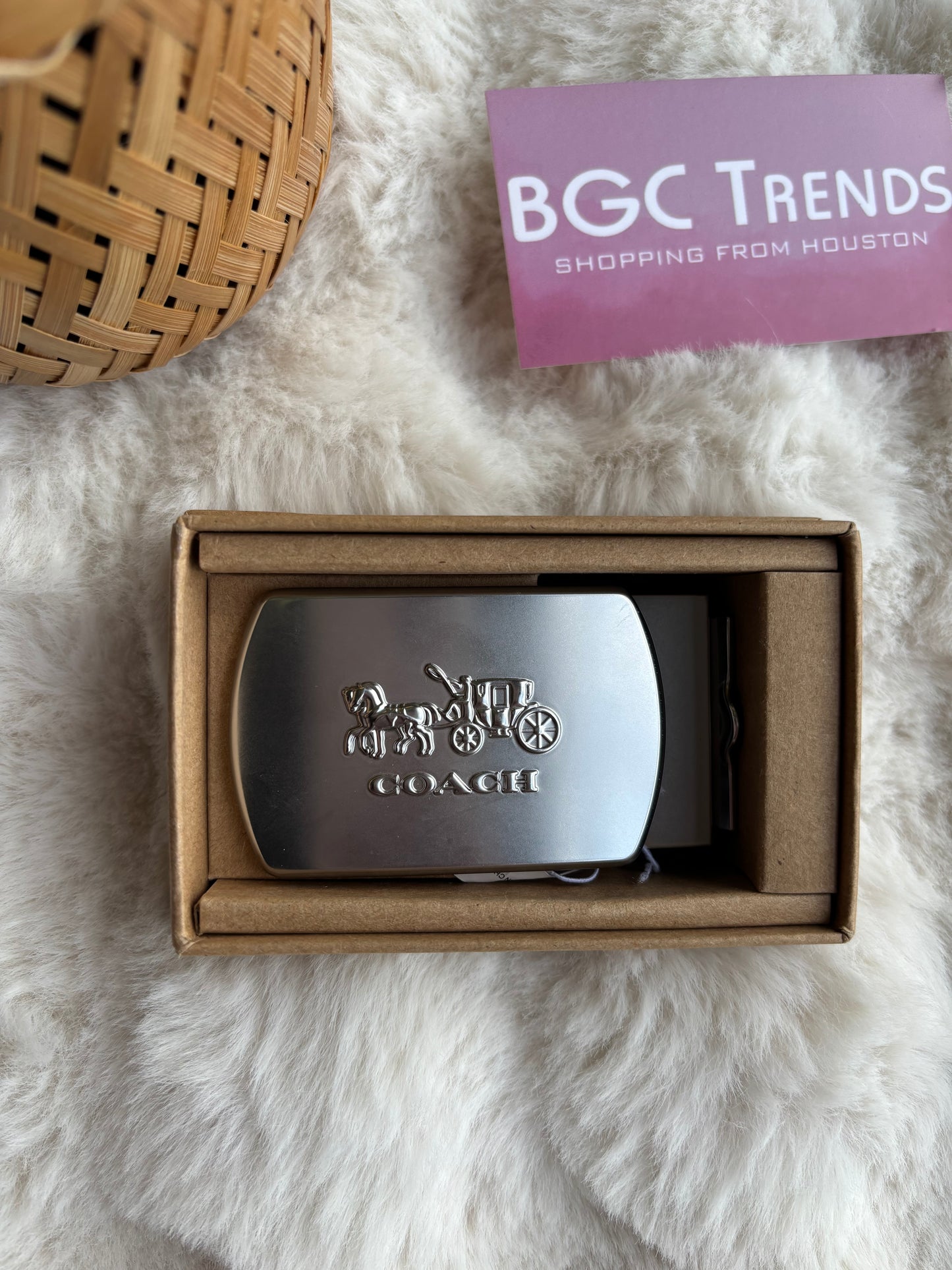 Hebilla Coach plateada