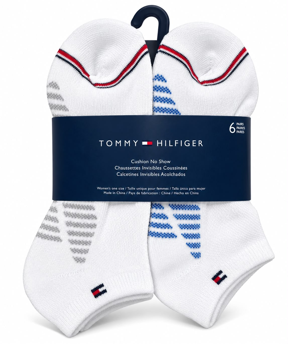 Calcetas Tommy H blancas con líneas