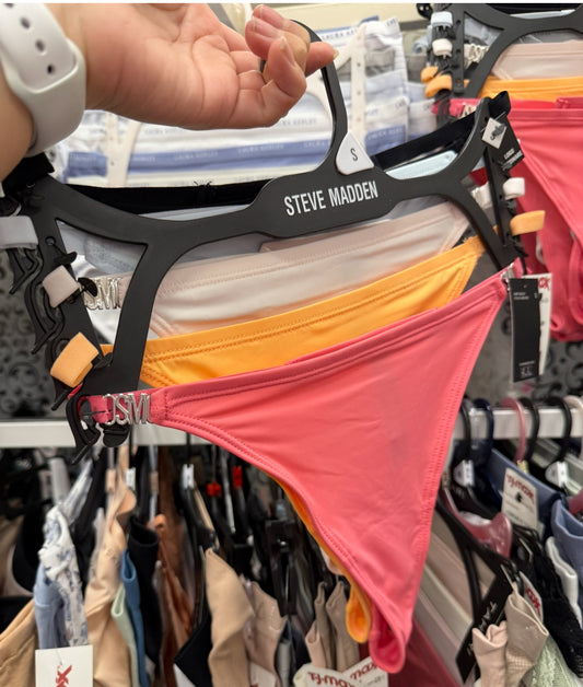 Tangas Steve M logo en el costado 5 pz varios colores