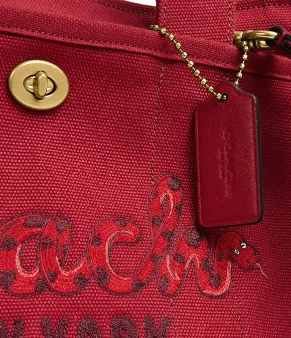Tote Bag Cargo Ruby roja de mezclilla