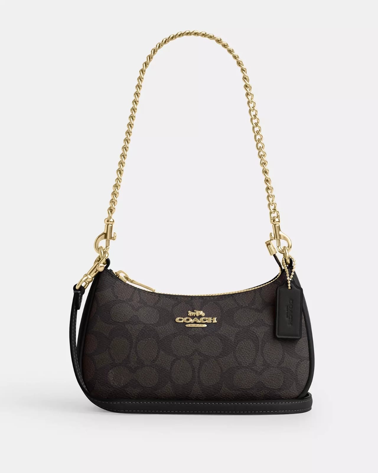 Crossbody Coach café Teri Mini Crossbody Bag in asignature canvas