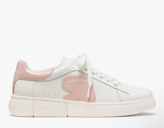 Tenis kate Spade Charli Lace blanco con rosa