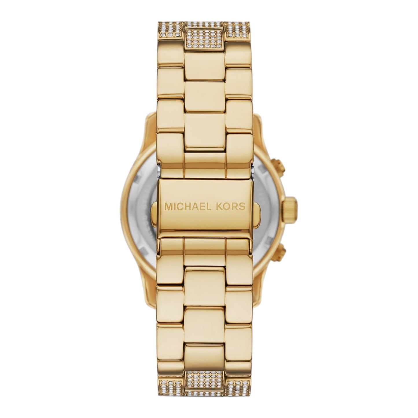 Reloj Michael K dorado con strap de brillos