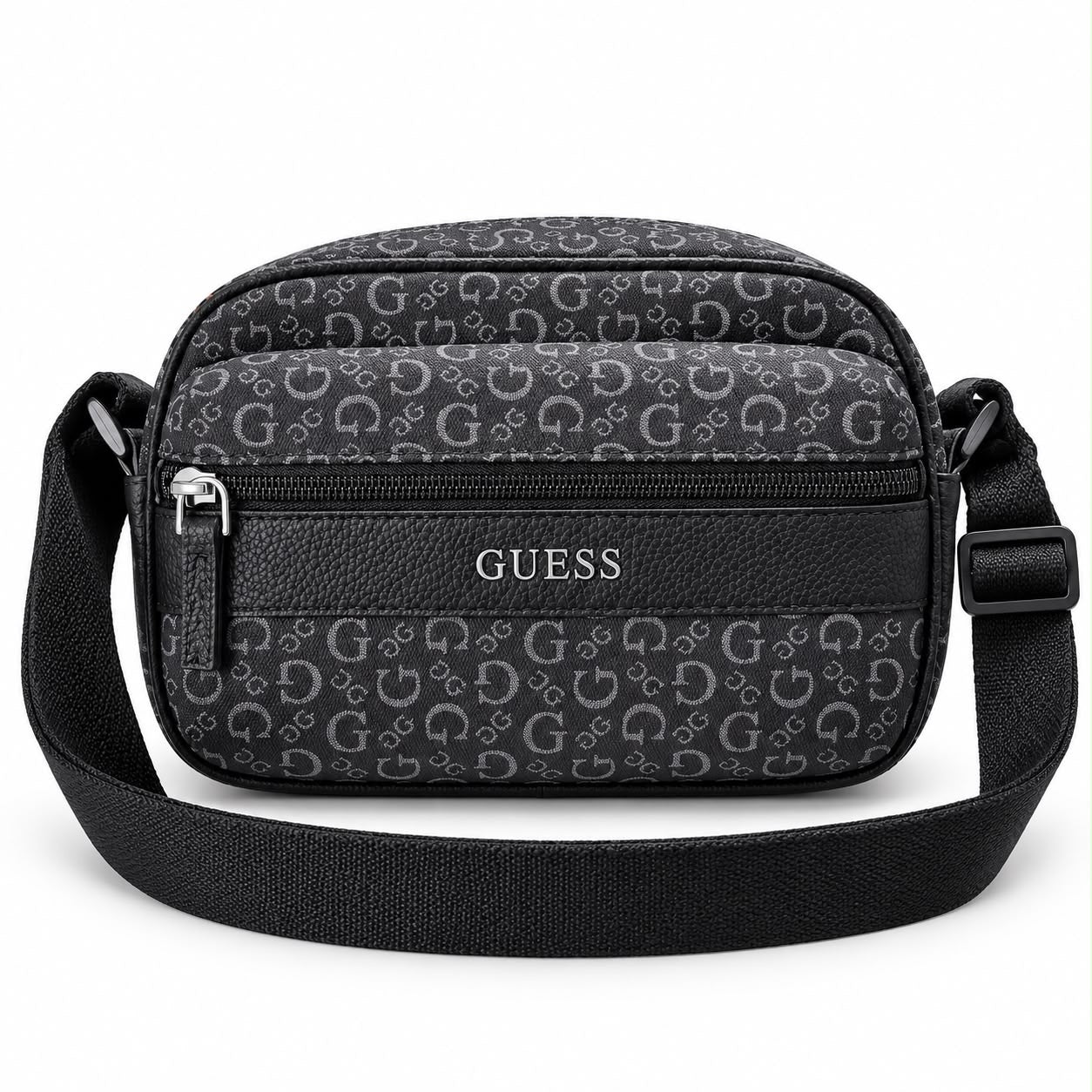 Crossbody Guess negra con monogram