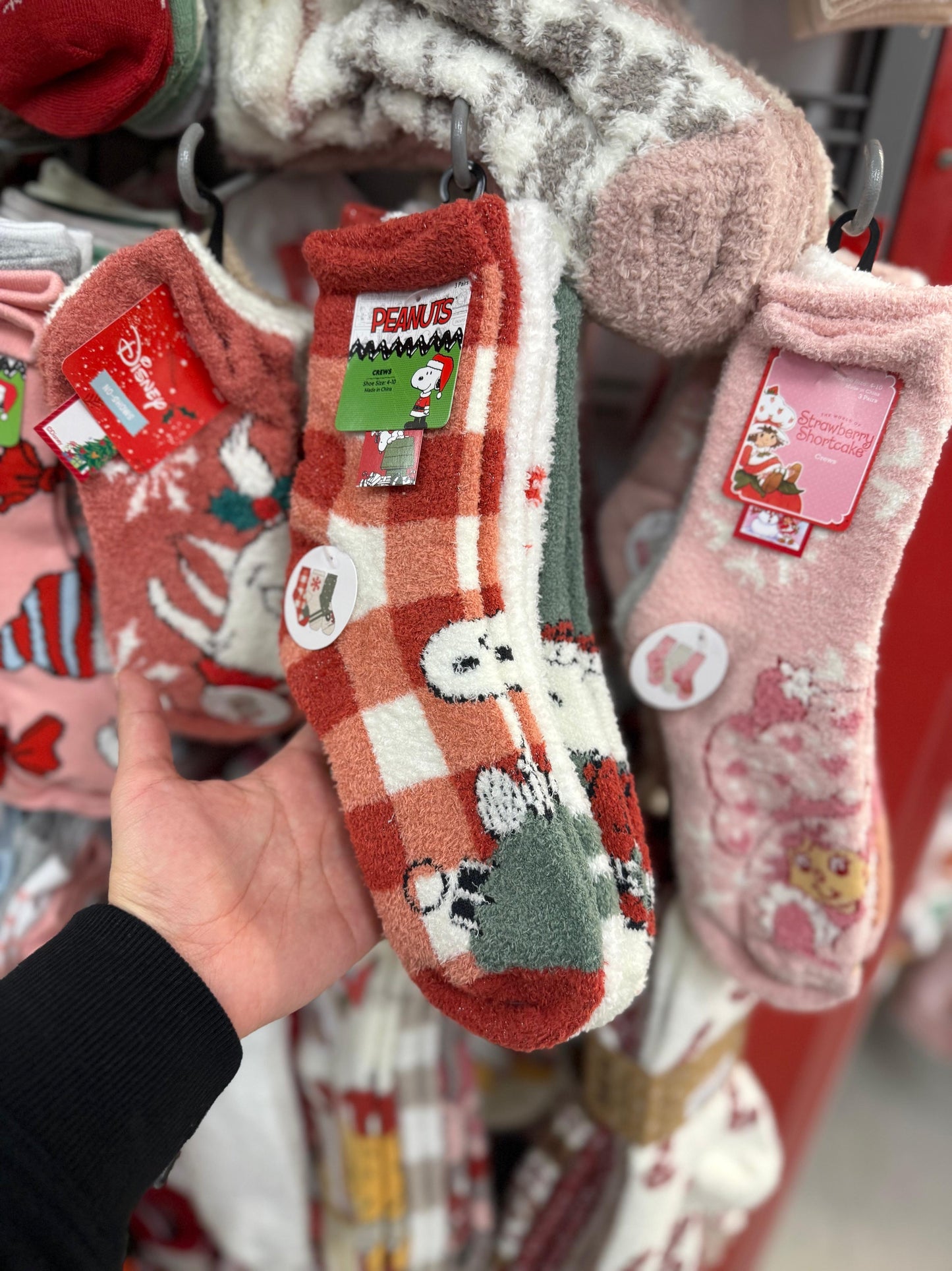 Calcetas Peanuts varios colores 3 pares - Snoopy y Charlie Brown navideños🎄✨ Navidad.