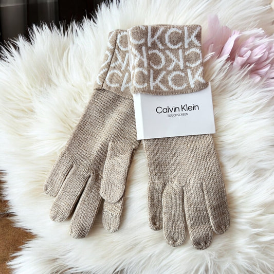 Guantes Calvin K camel Touchscreen de invierno