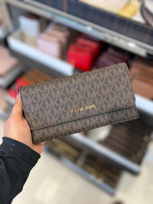Cartera Michael k café con monogram