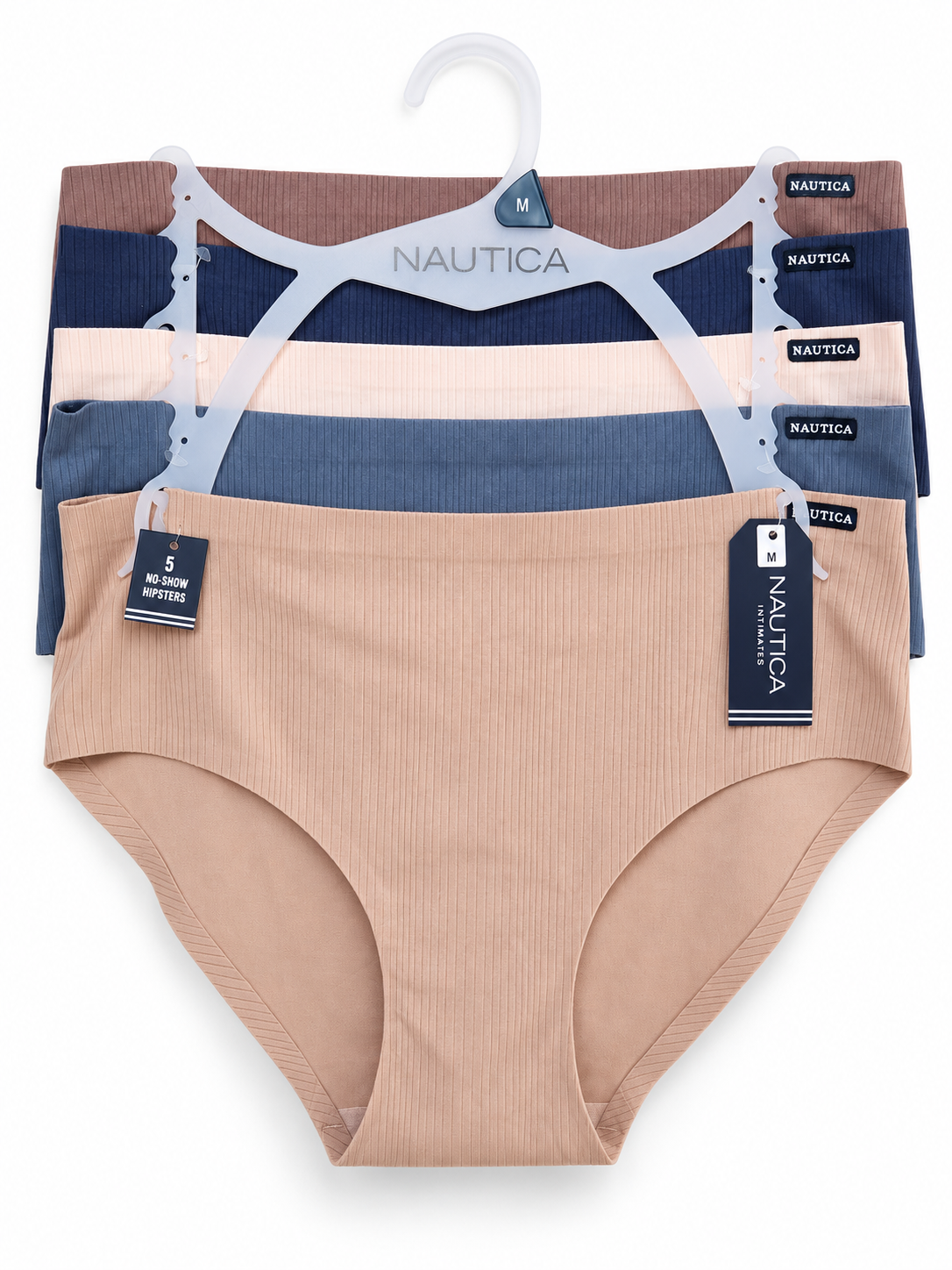 Panties náutica nude y azul sin costura M