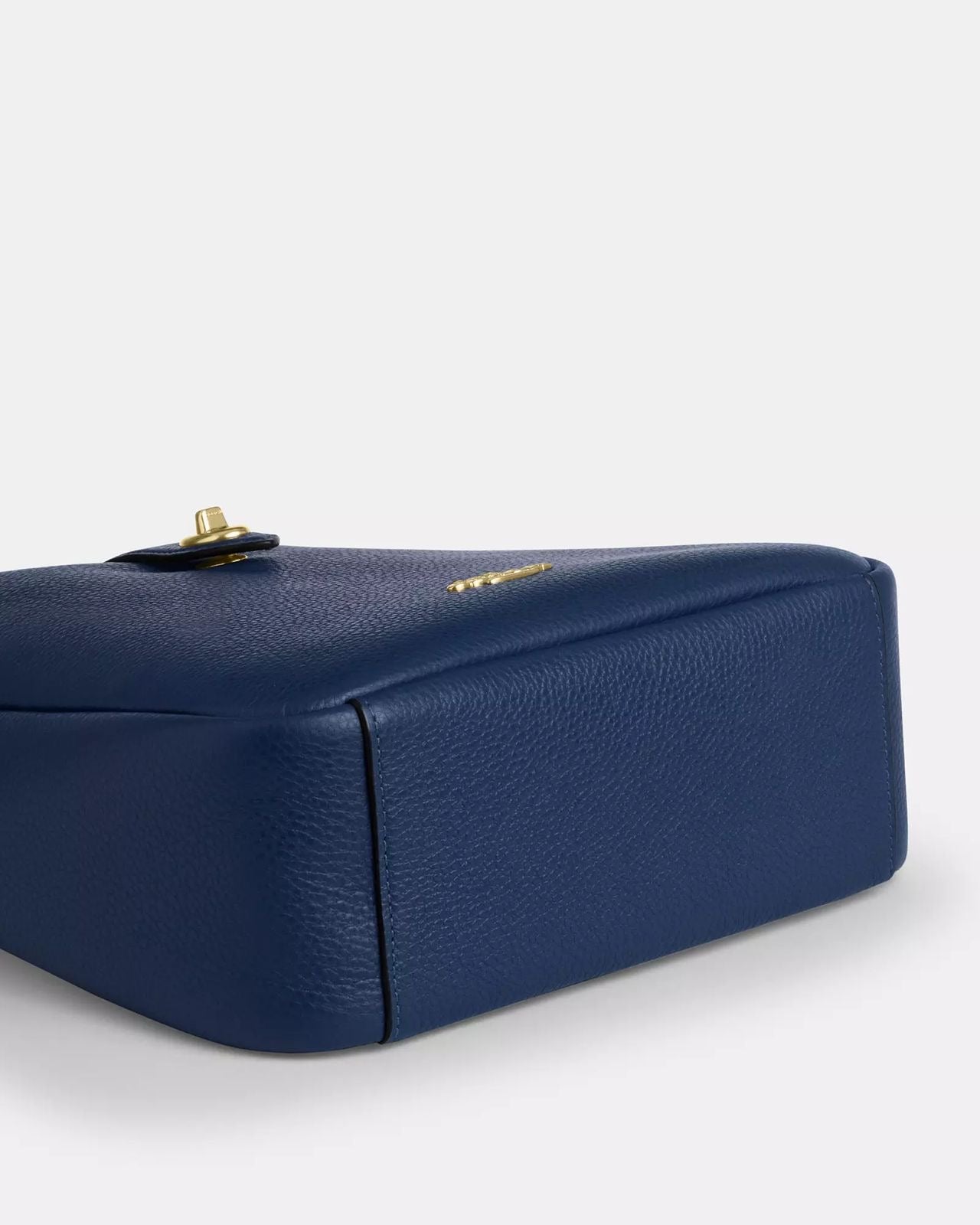 Crossbody Coach Hadley azul marino convertible doble strap, placa dorada