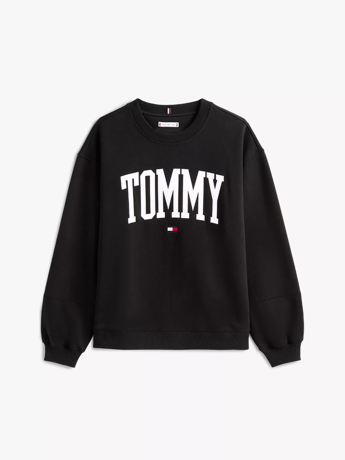 Sudadera Tommy H negra letras blancas
