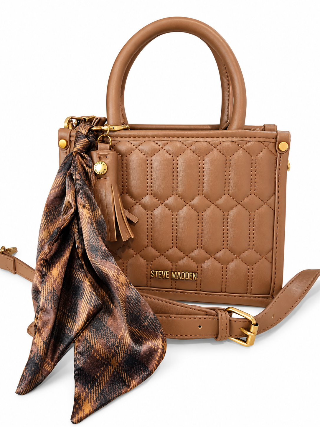 Crossbody Steve Madden camel pañuelo