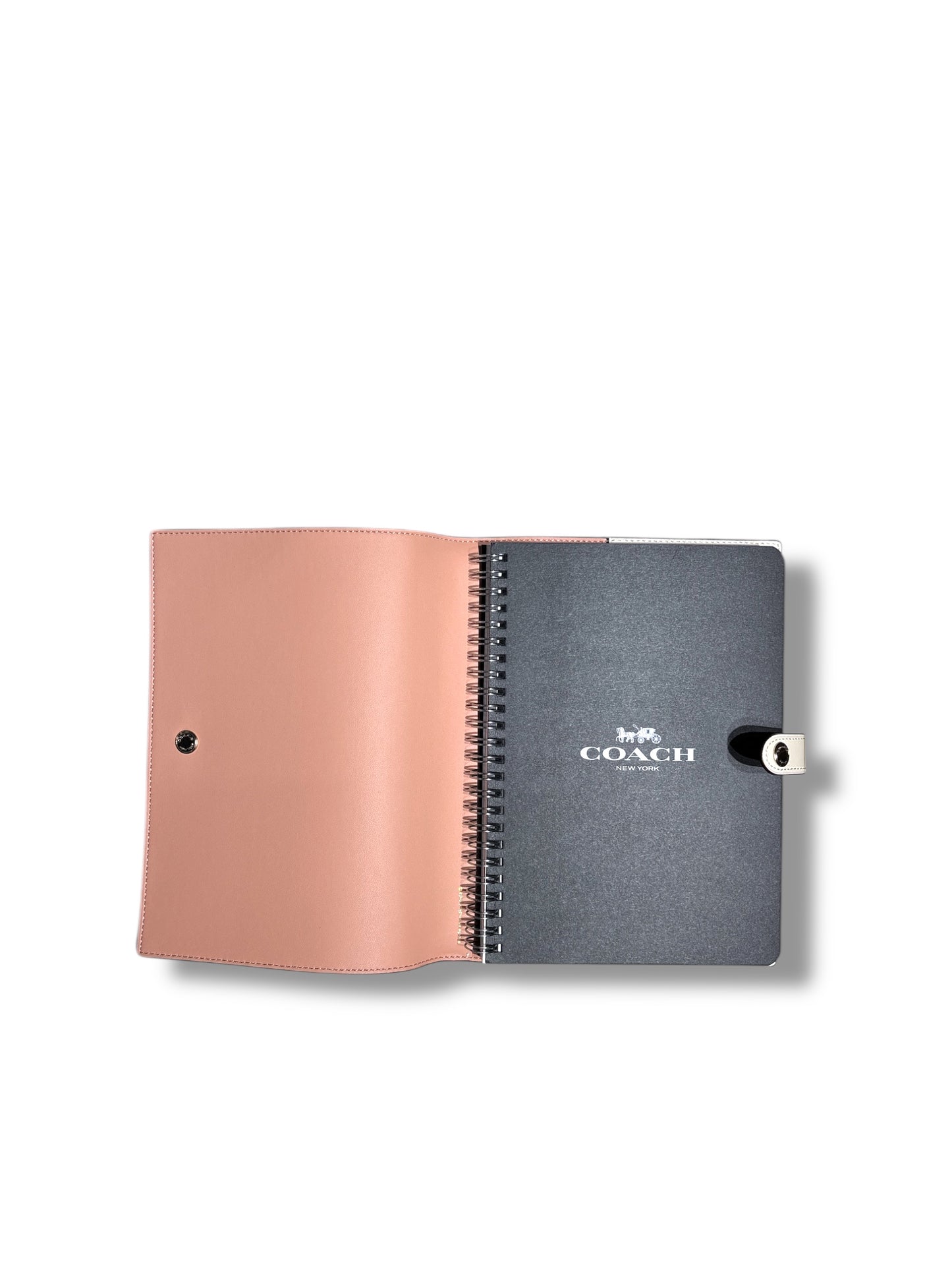Libreta Coach beige con cambas/flores