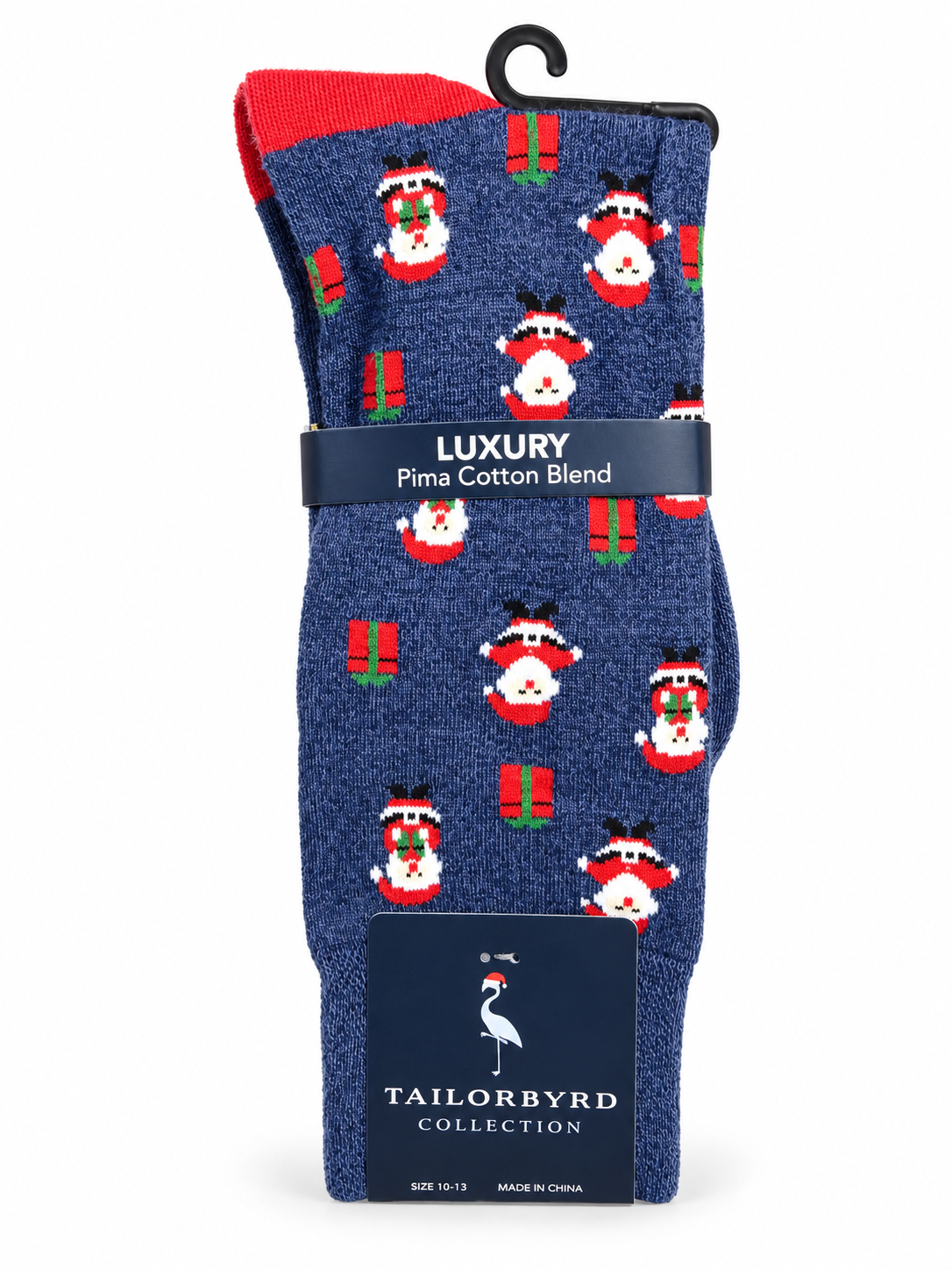 Calcetines navideños para caballero santas