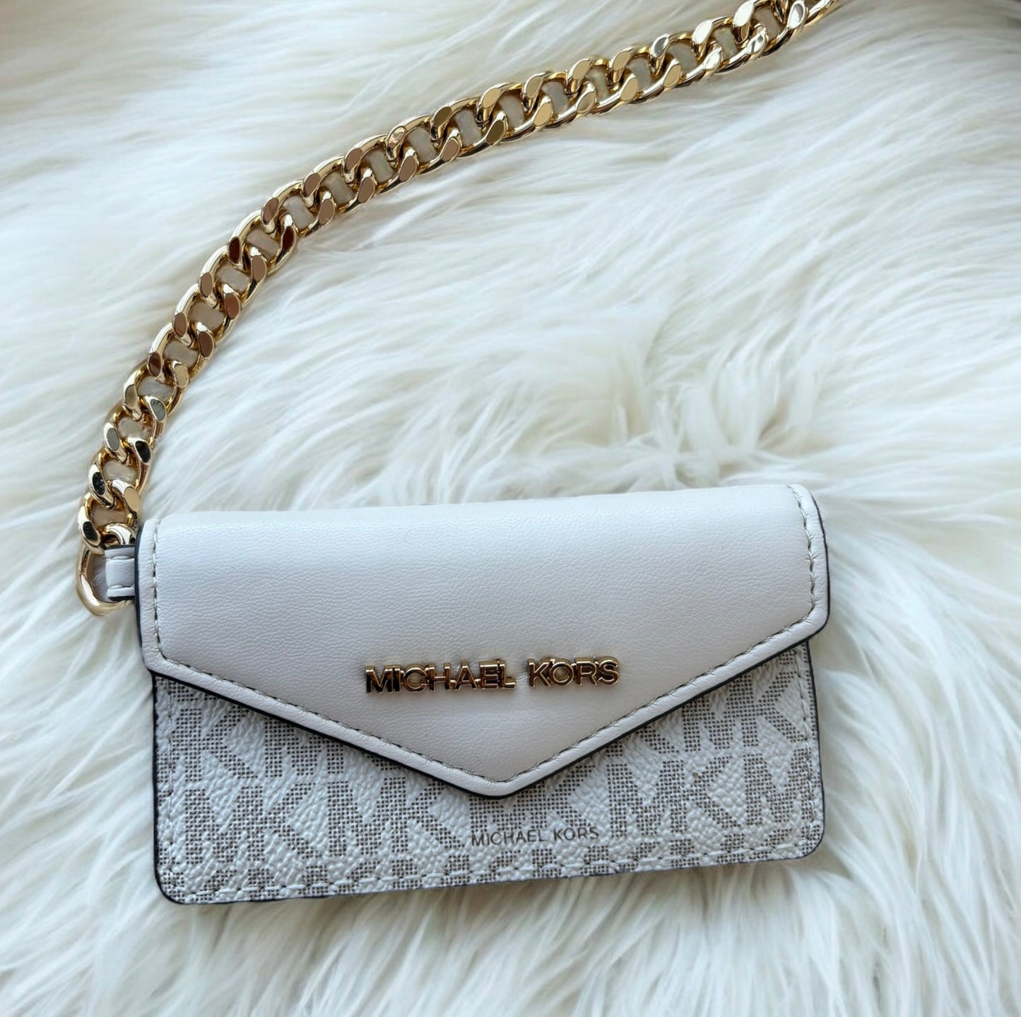 Crossbody Michael K crema con tarjetero