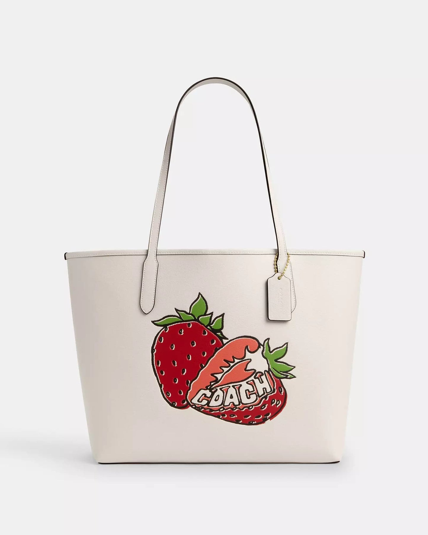 Tote Coach crema con fresas grandes