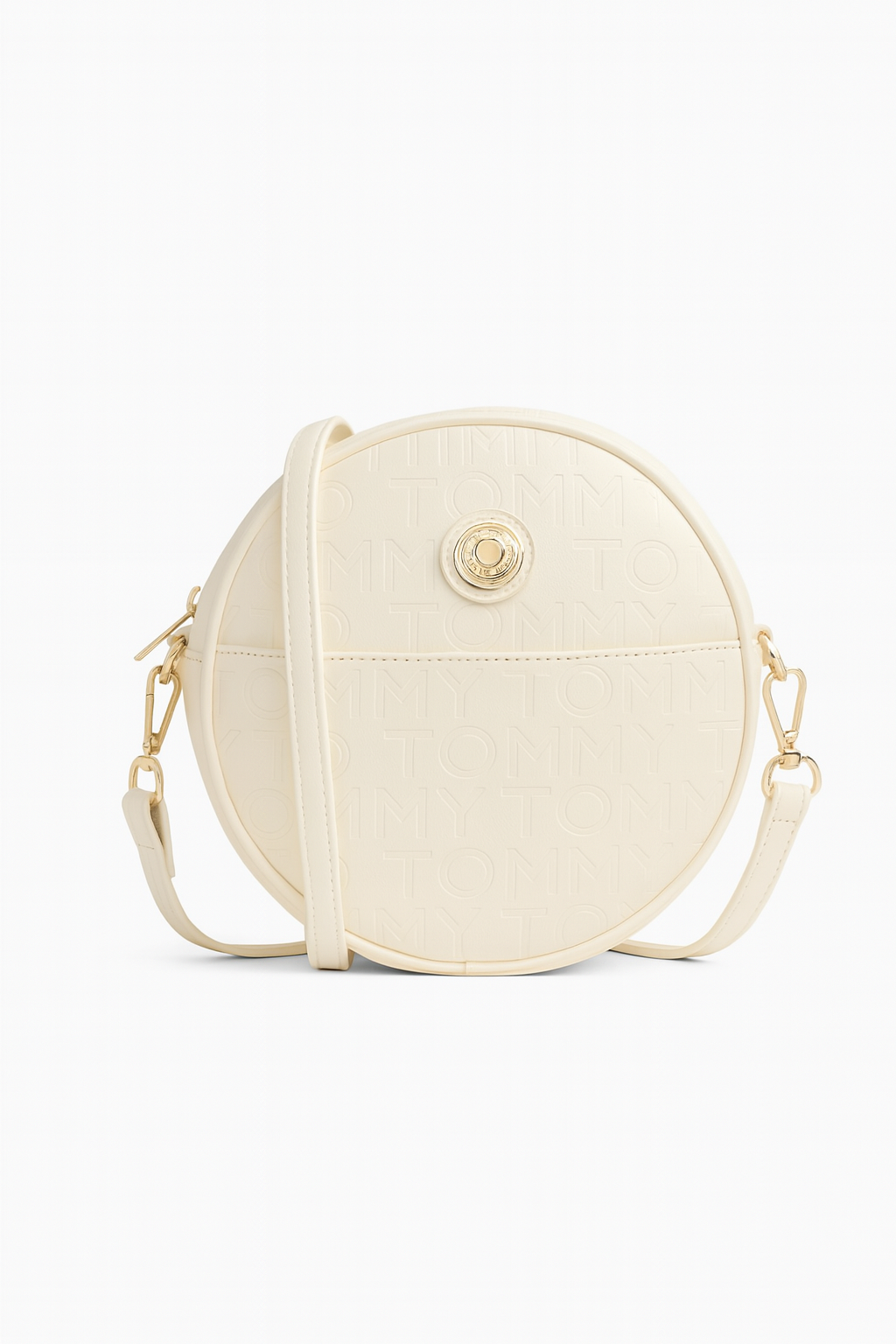 Crossbody Tommy H blanco con monogram