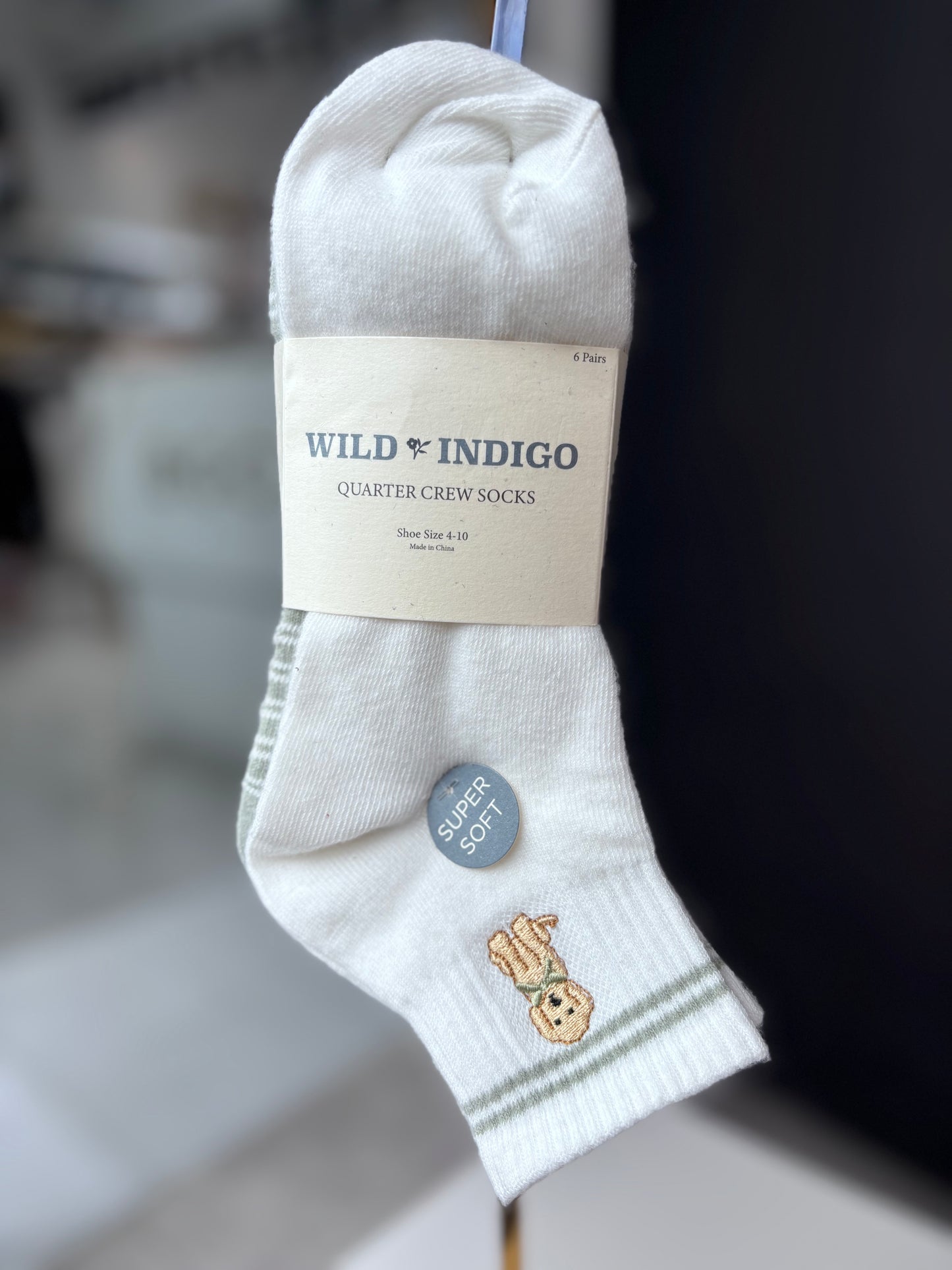 Calcetas Wild Índigo 6 pares con dibujos de perrito
