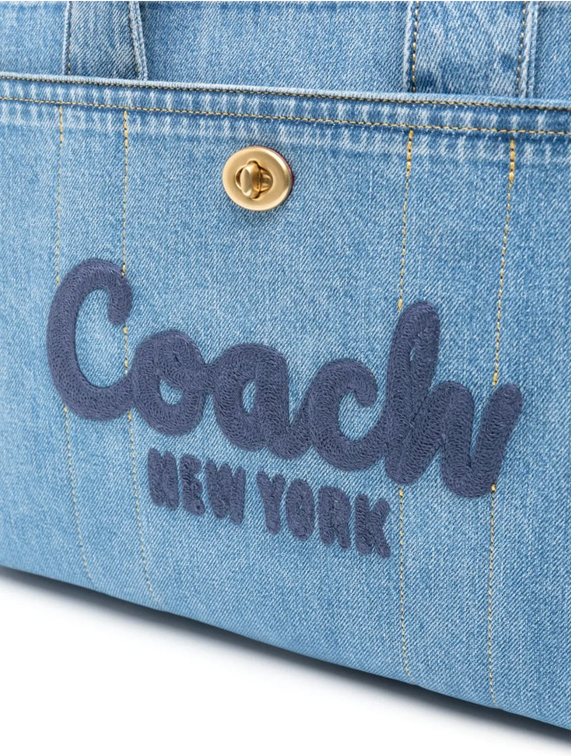 Tote Coach cargo índigo mezclilla azul claro