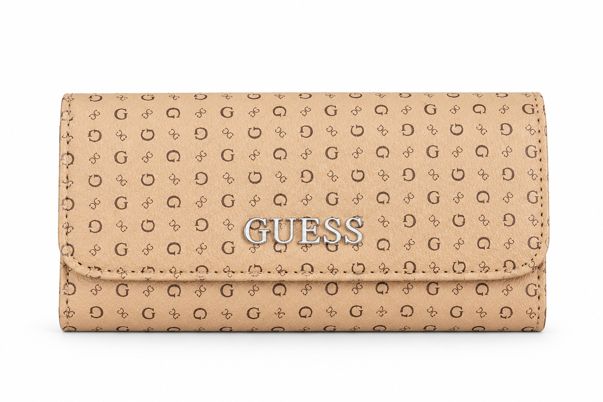 Cartera camel Guess monogram