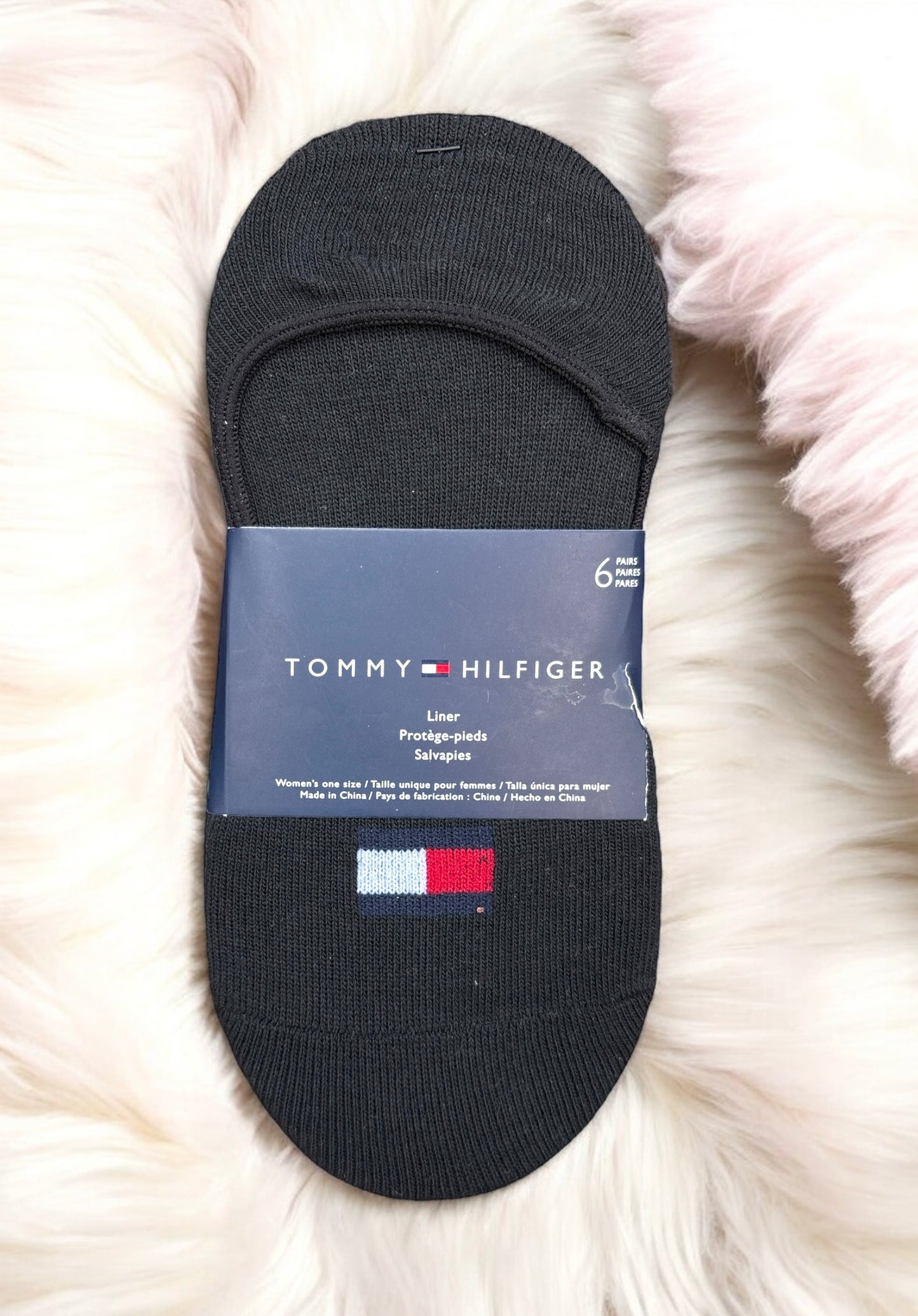 Protectores Tommy H negros con bandera 6 pares