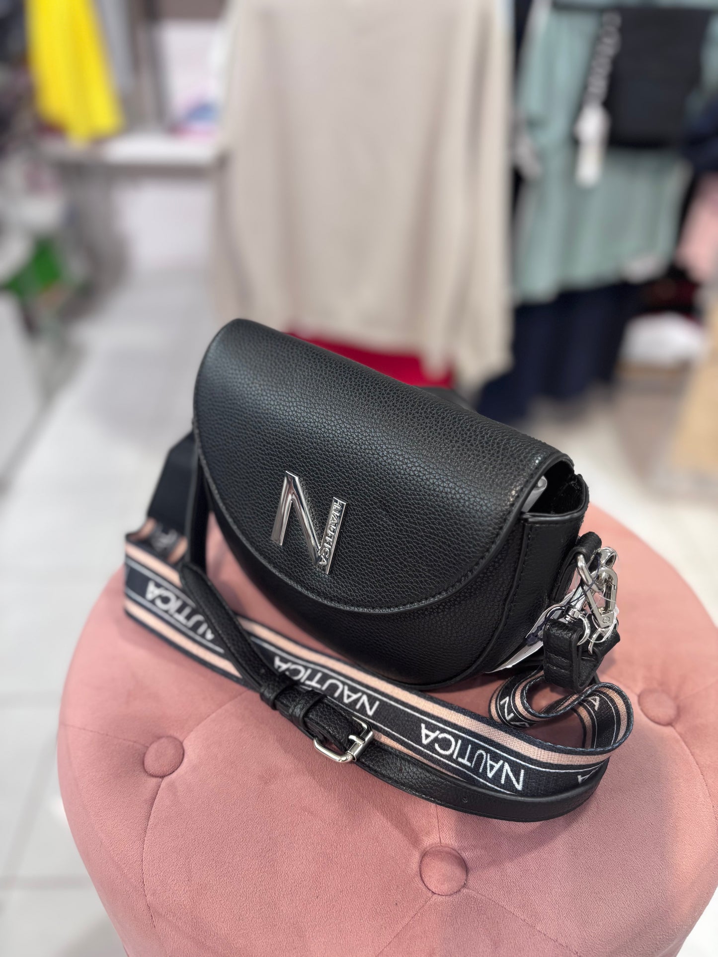 Crossbody Náutica negra con dos strap