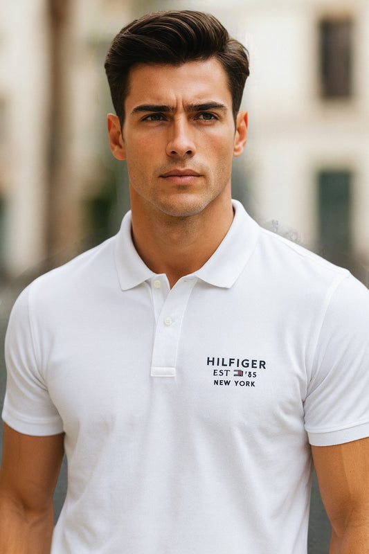 Playera Tommy H blanco caballero