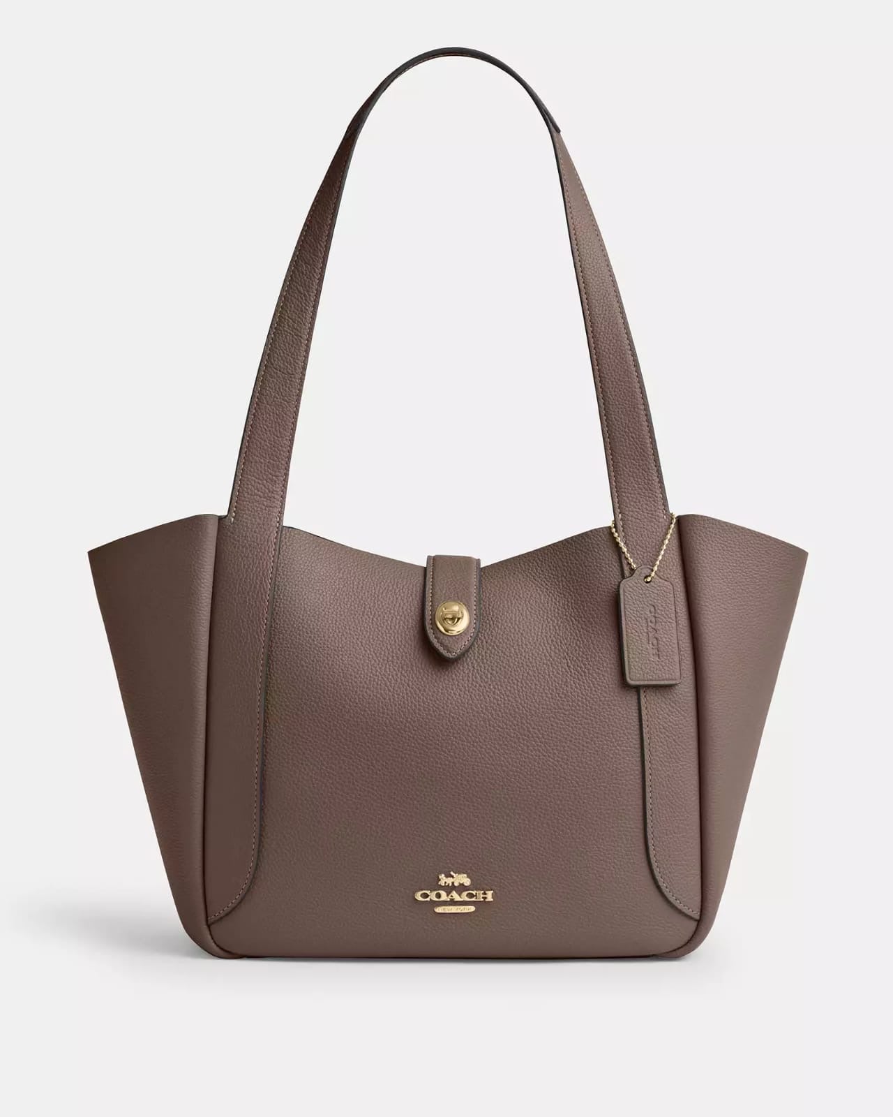 Coach gris Hadley Turnlock Tote Bag